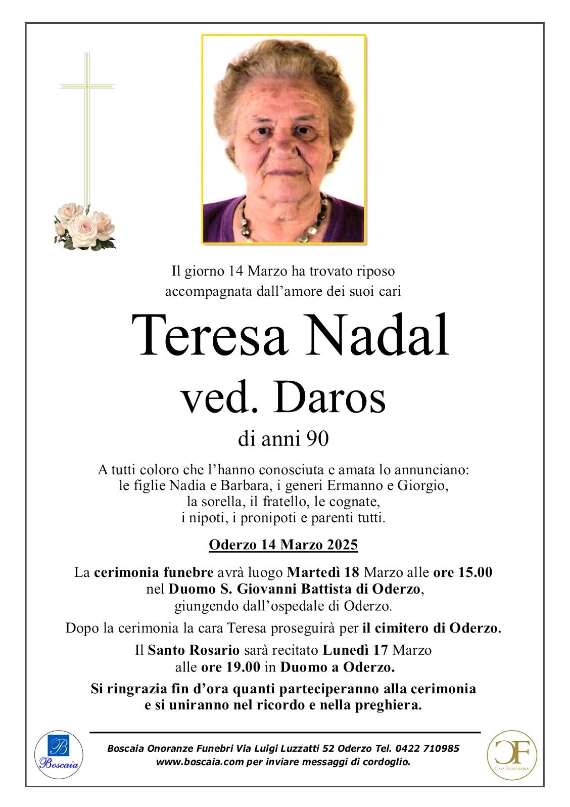 TERESA NADAL VED. DAROS ODERZO